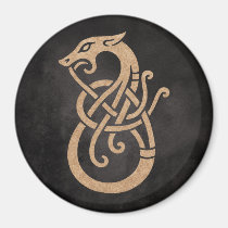 Viking Dragon Knot – Ancient Norse Symbol on Black