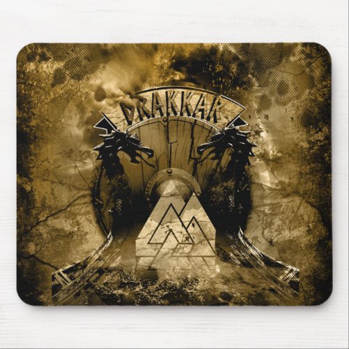 Viking Drakkar Dragon Heads Viking Shield Rough Se Mouse Pad