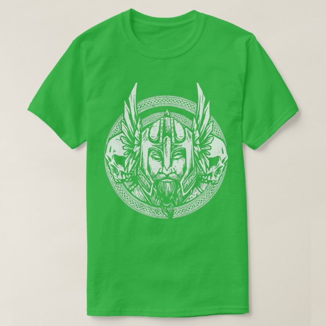 Viking Face Drawing T-Shirt (Design Front)