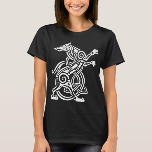 Viking Fenrir Wolf Art T_Shirt