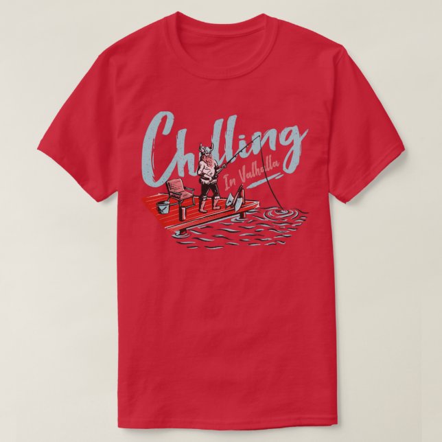 Viking fishing funny T-Shirt (Design Front)
