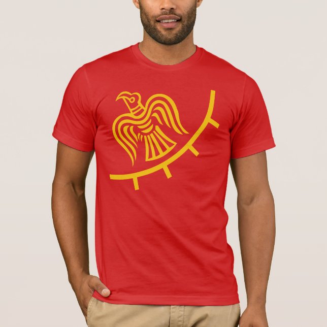 Viking Flag On Red Shirt (Front)