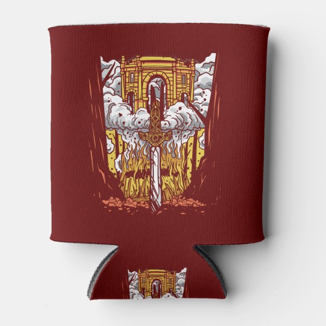 Viking Funeral  Can Cooler (Front)