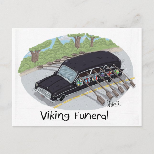 Viking Funeral. Postcard (Front)
