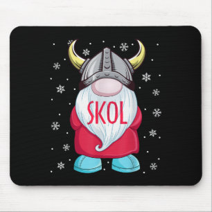 Viking Gnome Skol Christmas Norse Pajama Viking Me Mouse Pad