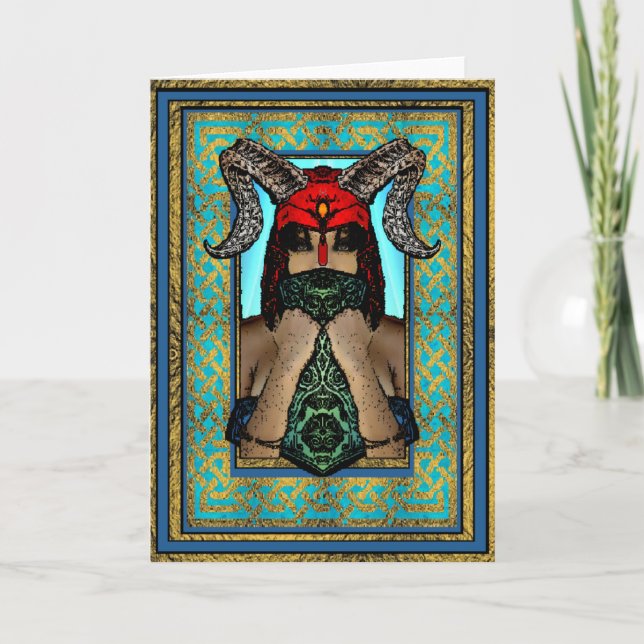 Viking Goddess Greeting Card (Front)