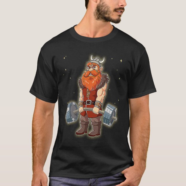 Viking Gym Weight Training Deadlift T-Shirt (Front)