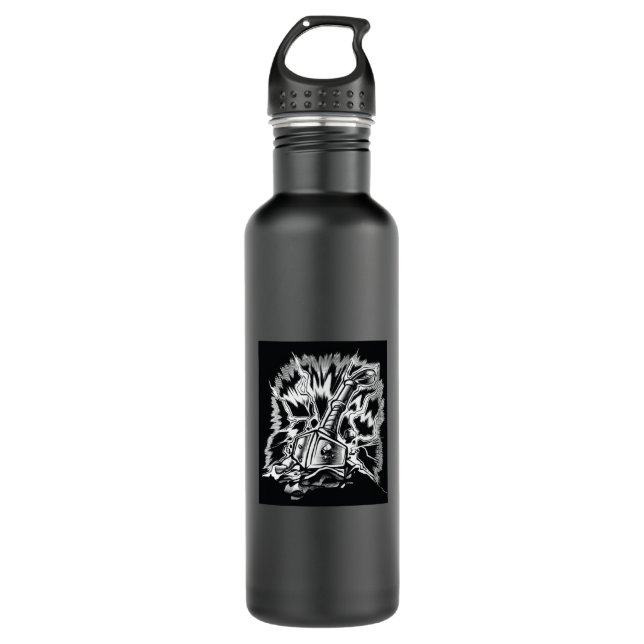 Viking Hammer Stainless Steel Water Bottle (Front)