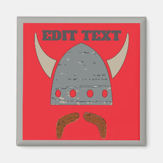Viking Head, add text, Magnet