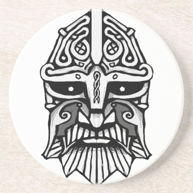 Viking Header Sandstone Coaster (Front)