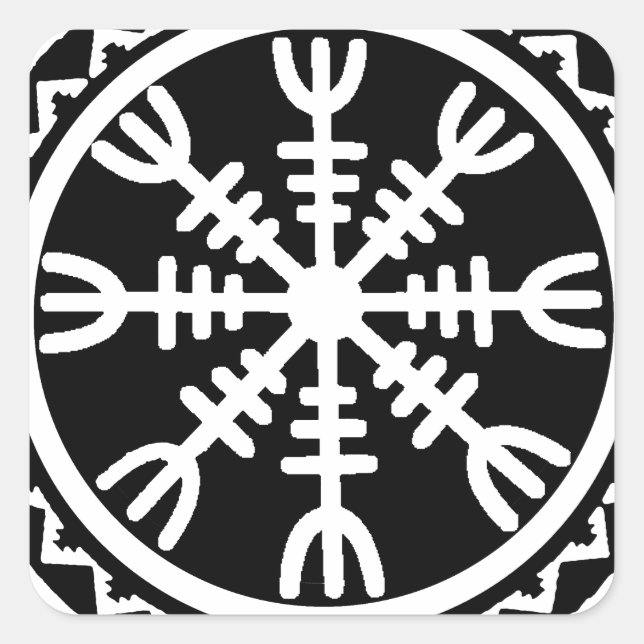 Viking Helm of Awe Square Sticker (Front)