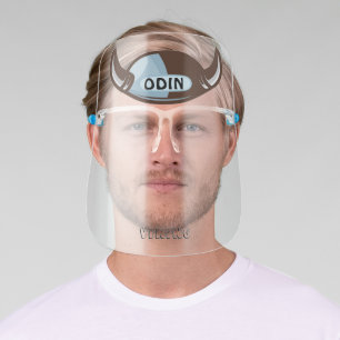 Viking helmet and calligraphy face shield