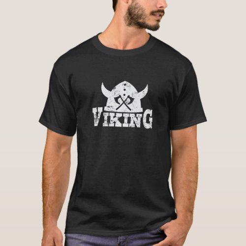 Viking Helmet with crossed Axes Premium T_Shirt