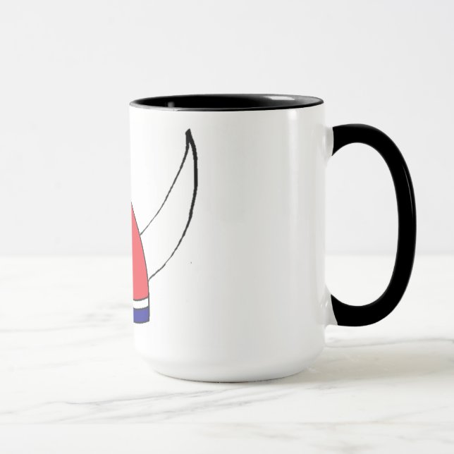 Viking Helmet with Norway's colors Mug (Right)
