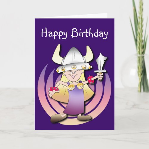 Viking Heroine Birthday Card
