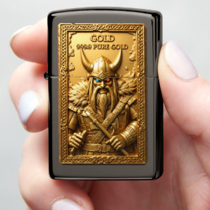 Viking High King Gold Bullion Zippo Lighter