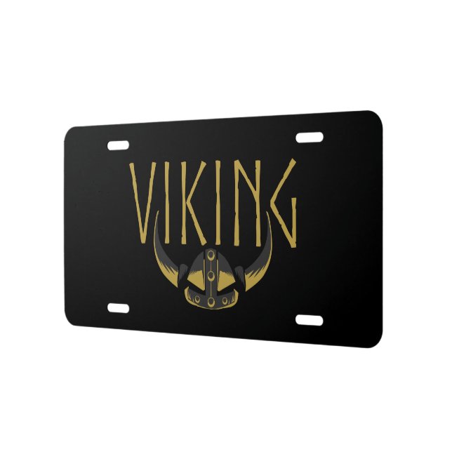 Viking Horned Helmet License Plates (Left)