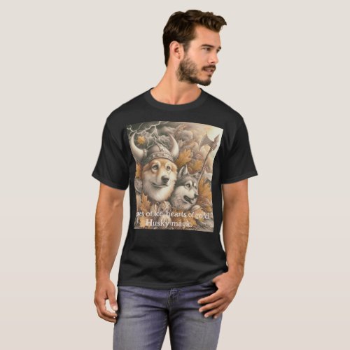 Viking Husky Dogs on guard T_Shirt