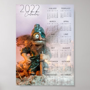 Viking inspired Calendar for 2022 Poster