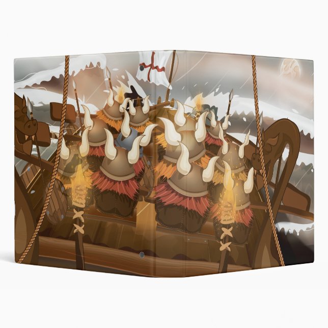 Viking Invasion Fleet 3 Ring Binder (Background)