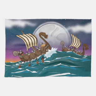 Viking Invasion Fleet Towel
