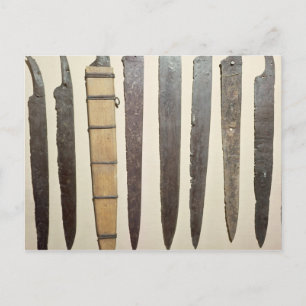 Viking iron blades for swords postcard
