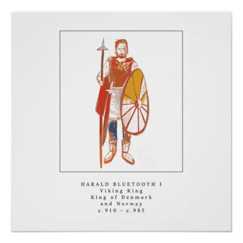 Viking King Harald Bluetooth Poster