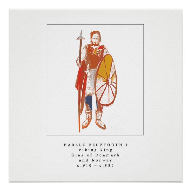 Viking King Harald Bluetooth Poster (Front)
