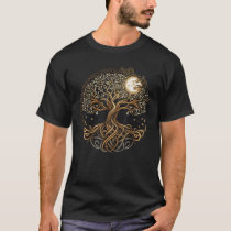 Viking Knotwork Yggdrasil on Celtic Nordic Moon Tr