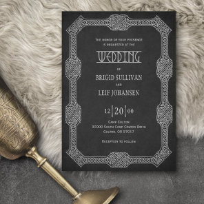 Viking Leather Wedding Invitation