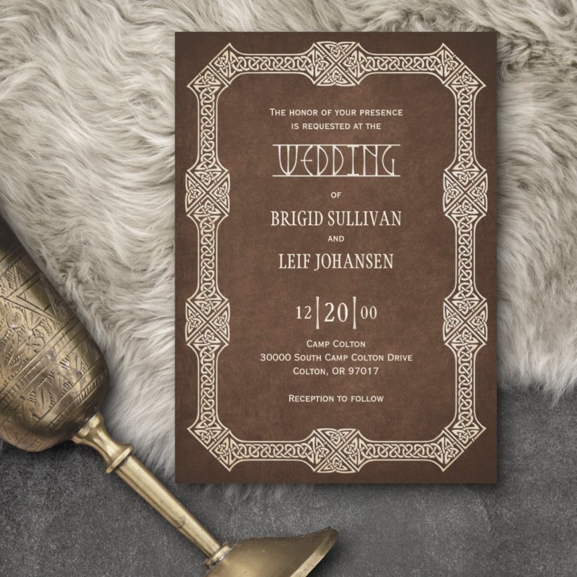 Viking Leather Wedding Invitation (Creator Uploaded)