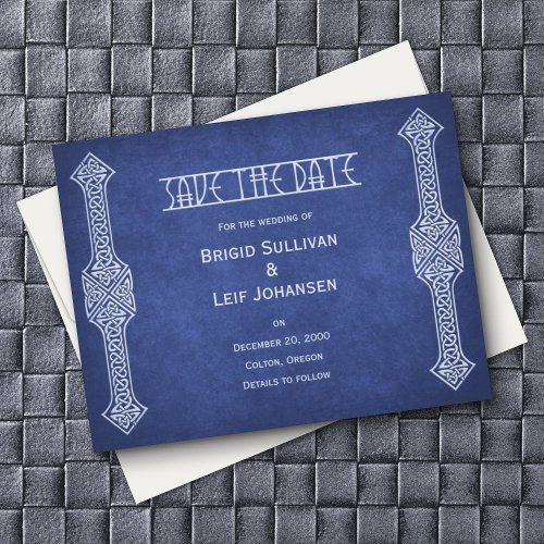 Viking Leather Wedding Save The Date