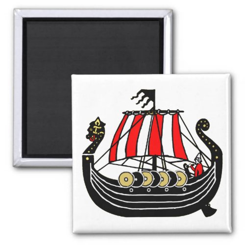 Viking Long Ship for Vikings Magnet