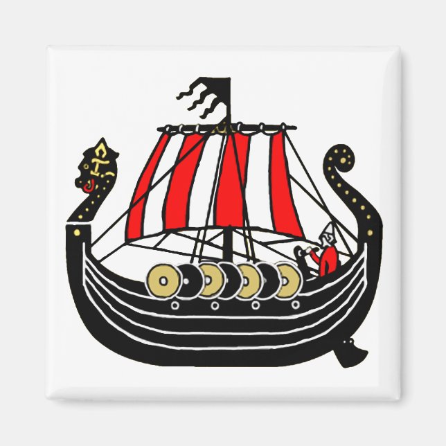 Viking Long Ship for Vikings Magnet (Front)