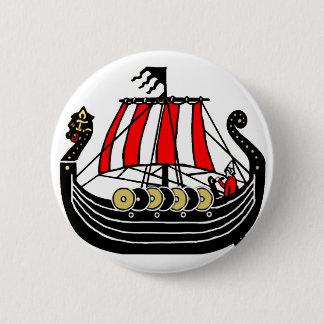 Viking Long Ship for Vikings Pinback Button
