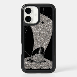 Viking Longship Glitter Moonglow iPhone 16 Case