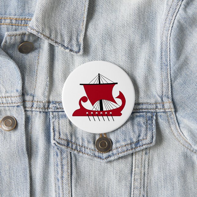 Viking Longship Silhouette Drakkar Ship  Button (Creator Uploaded)