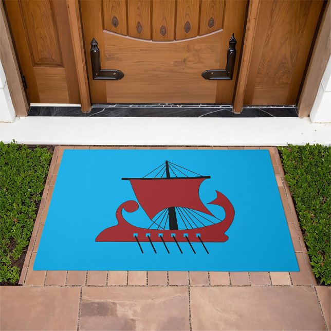 Viking Longship Silhouette Drakkar Ship  Doormat (Creator Uploaded)