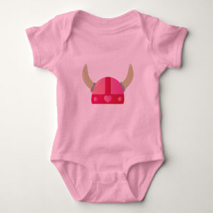 Viking Love Helmet Baby Bodysuit