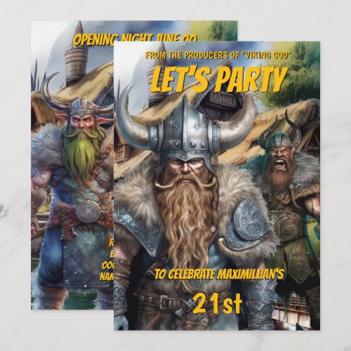 Viking medieval norse warriors fantasy birthday