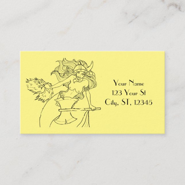 Viking Mermaid Warrior Thunder_Cove Business Card (Front)