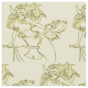 Viking Mermaid Warrior Thunder_Cove  Fabric
