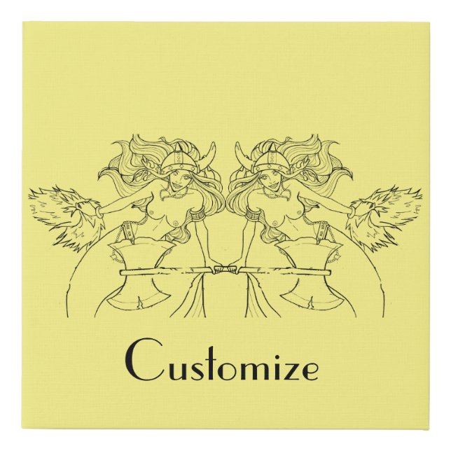 Viking Mermaid Warrior Thunder_Cove Faux Canvas Print (Front)