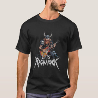 Viking Metal Guitar Let's Ragnrock Norse Mythology T-Shirt