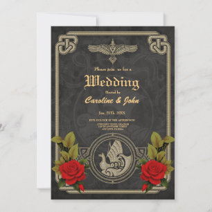 Viking mystical charm with elegant Celtic knots.  Invitation