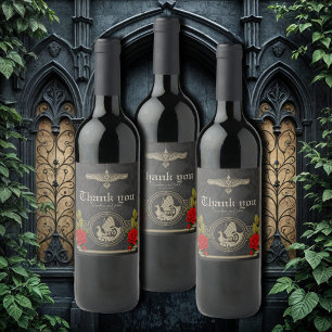 Viking mystical charm with elegant Celtic knots.  Wine Label
