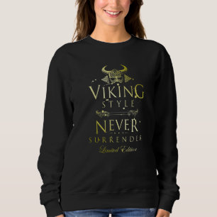 Viking Never Surrender Valhalla Workout Boxing Odi Sweatshirt