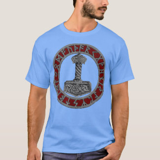 Viking Norse Mythology Thors Mjolnir Vegvisir Rune T-Shirt
