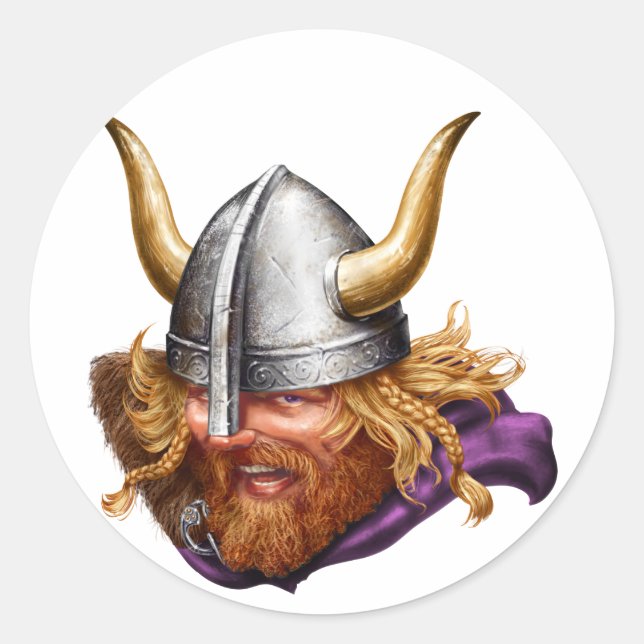 Viking, Norse, Norsemen Classic Round Sticker (Front)