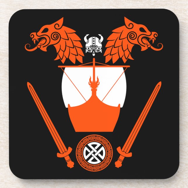 Viking Norsemen Beverage Coaster (Front)